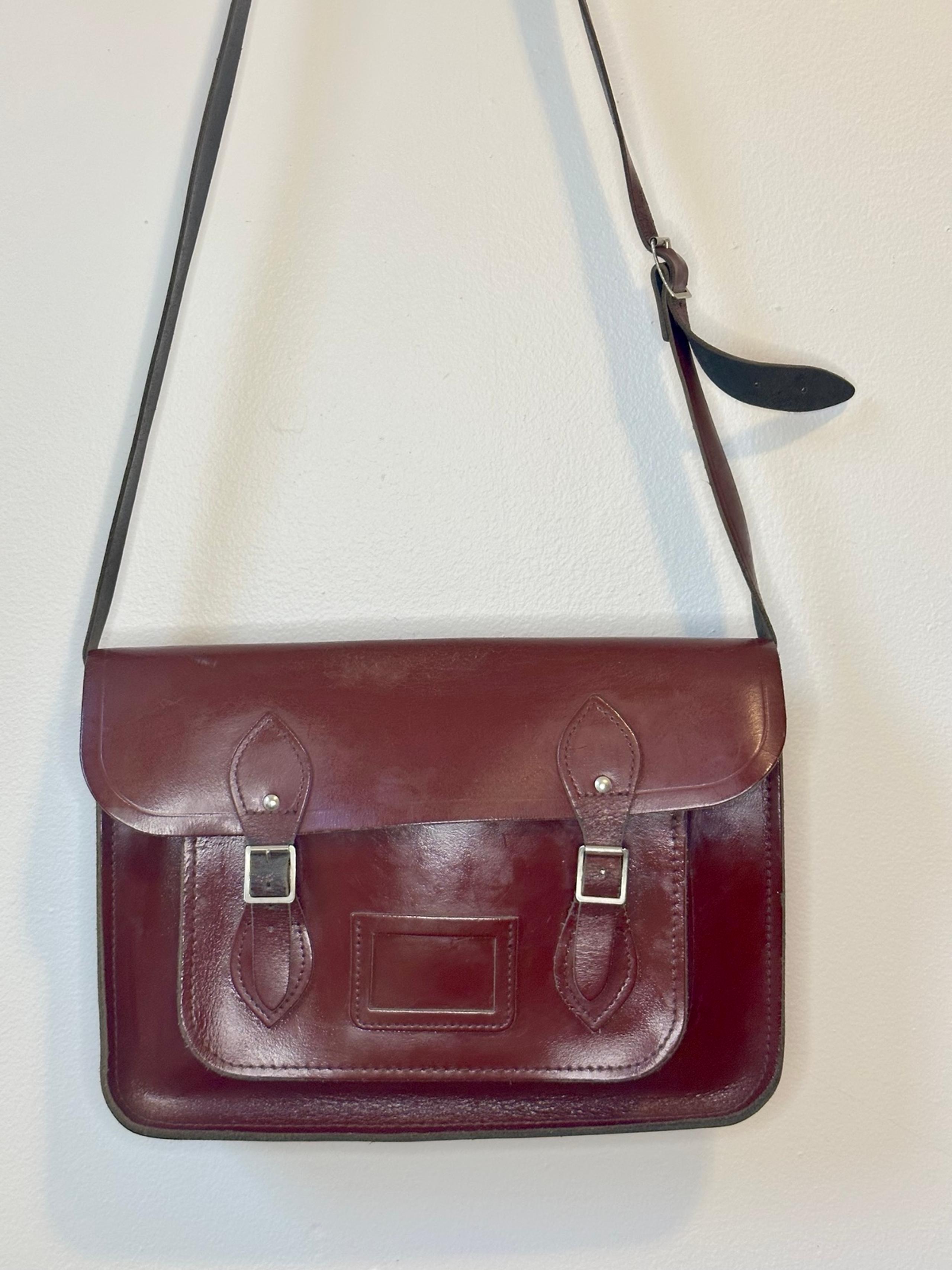 Cambridge satchel company oxblood leather bag 14 inch
