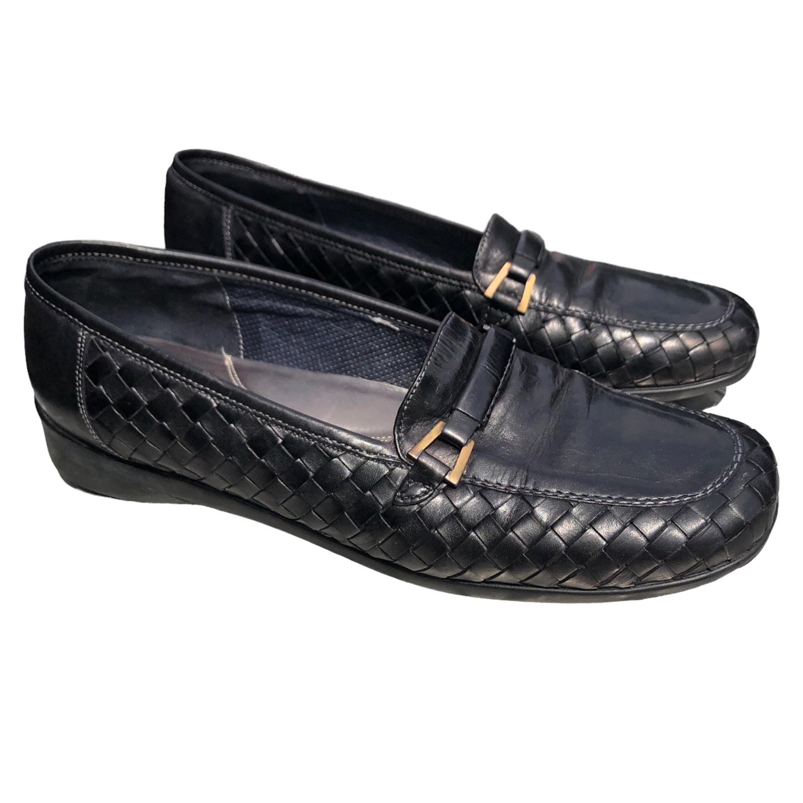 Sesto MEUCCI Woven Leather Slip On Shoes Size 11M