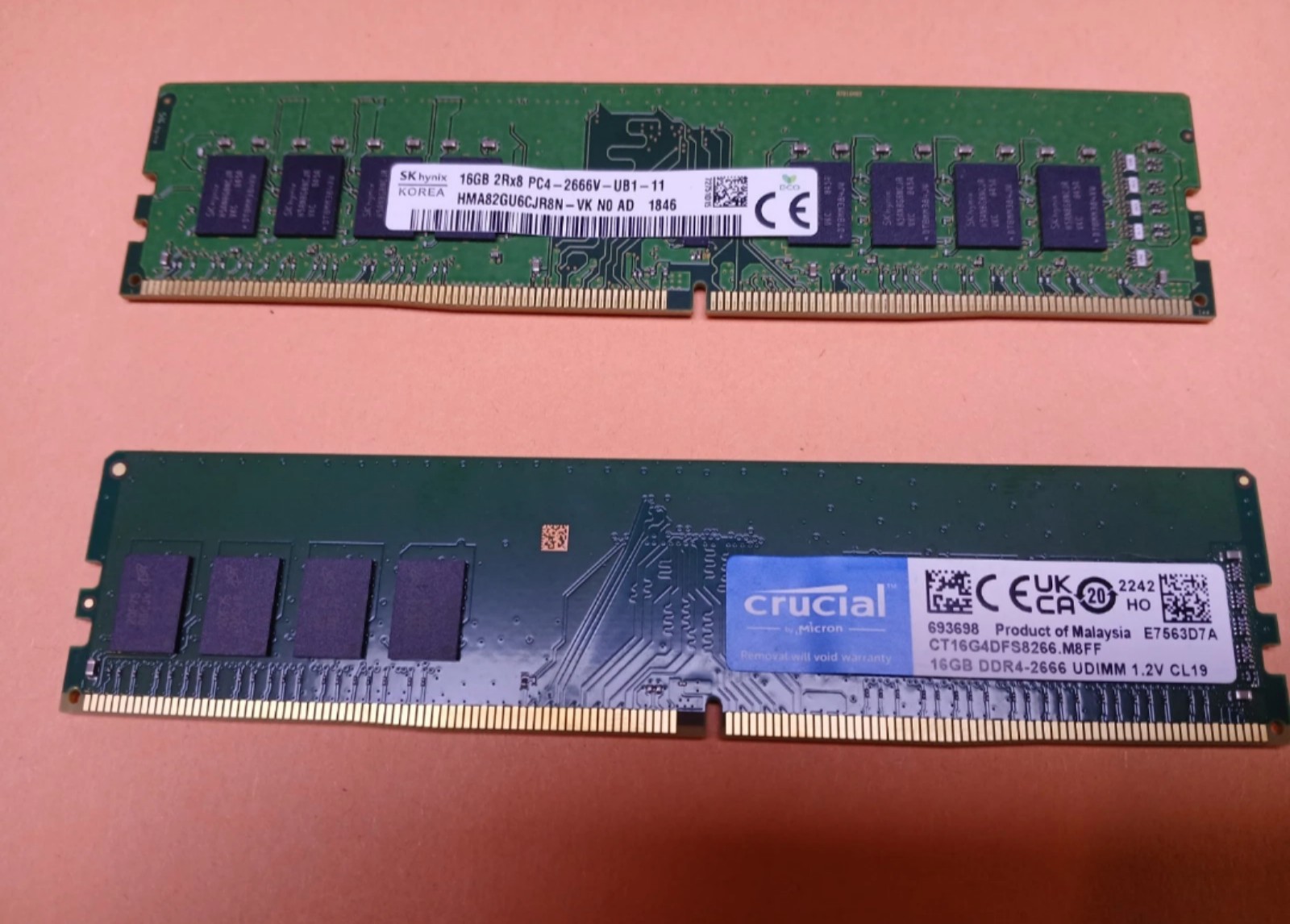 32GB (2x16GB), 288-pin, PC4-21300 (DDR4-2666MHz), 1.2V, CL19, UDIMM