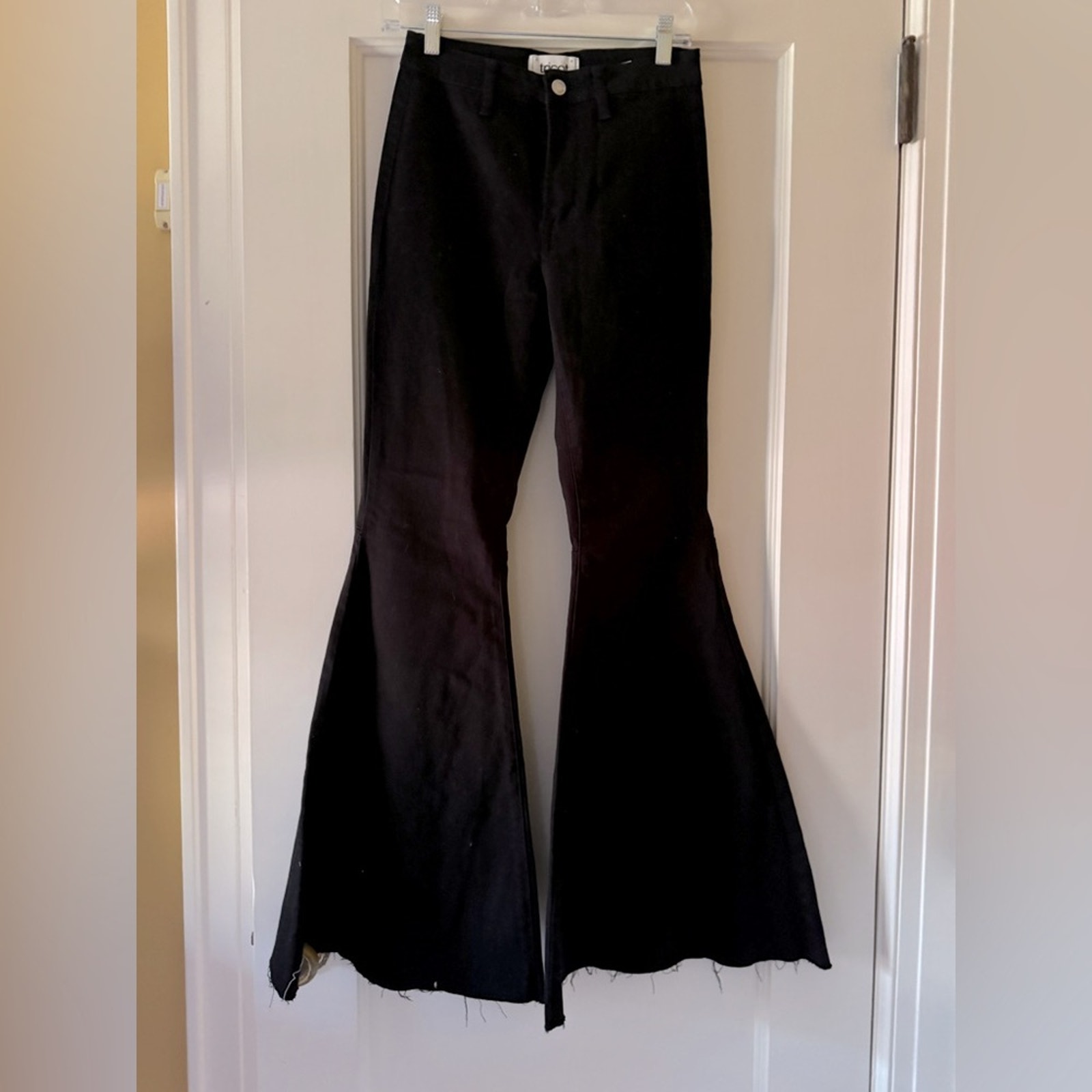 Tricot by C'est toi black denim kick flare high waisted pants 26