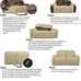 Easy-Going 6 Pieces Recliner Loveseat Stretch Sofa Slipcover Cover Beige NEW