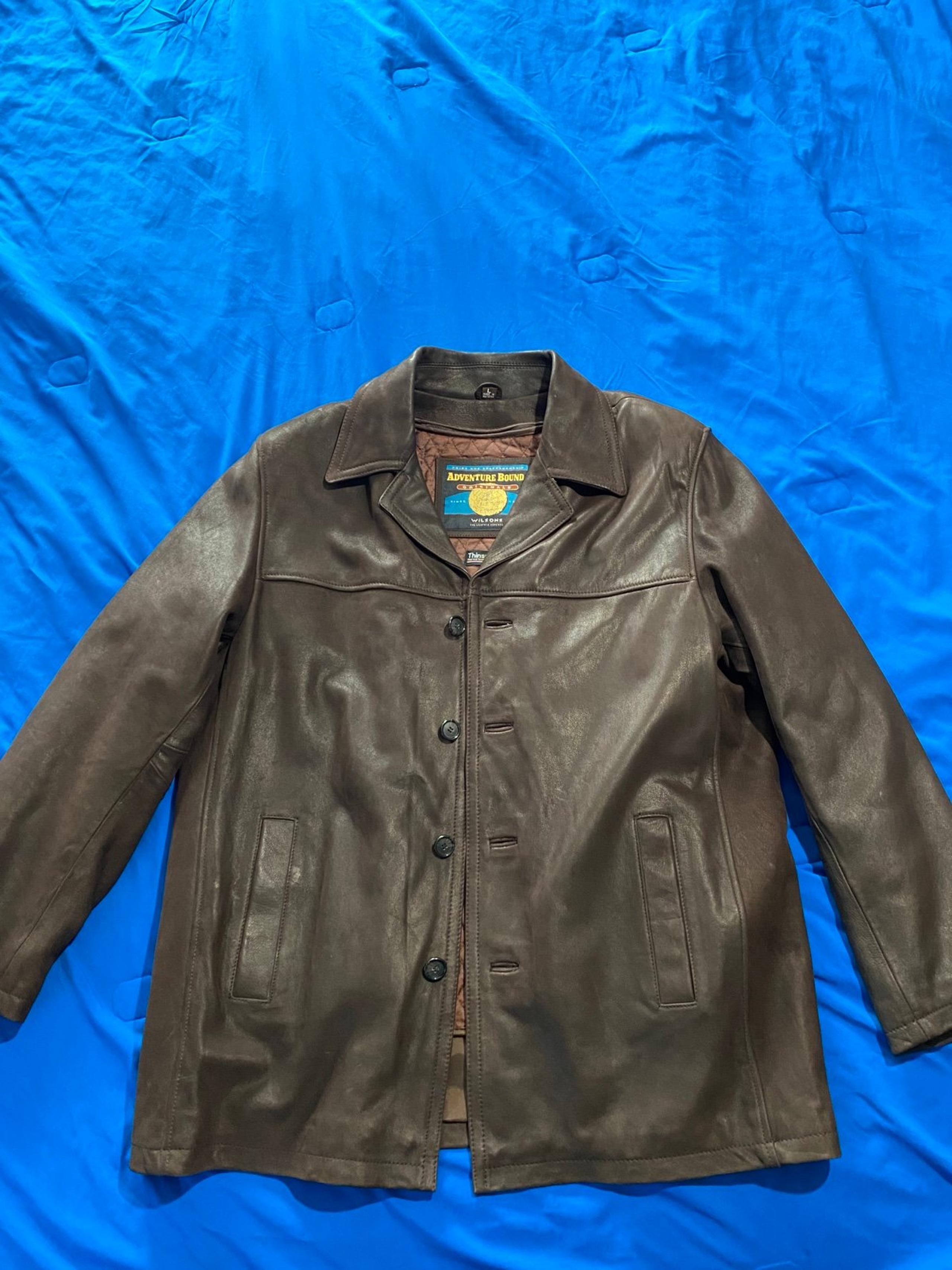 Wilson’s brown leather jacket size L
