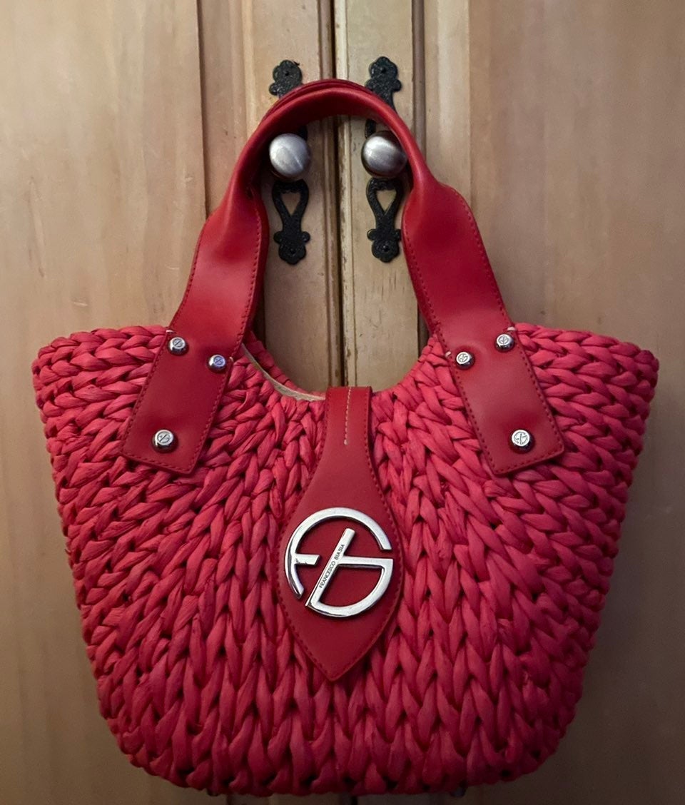 Francesco Biasia Women's Tote Bag ,Very Rare , Hand Painted!