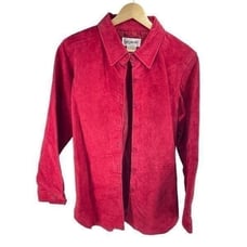 Vintage Bagatelle shacket Long Sleeve Suede Leather Button Down Shirt jacket sha