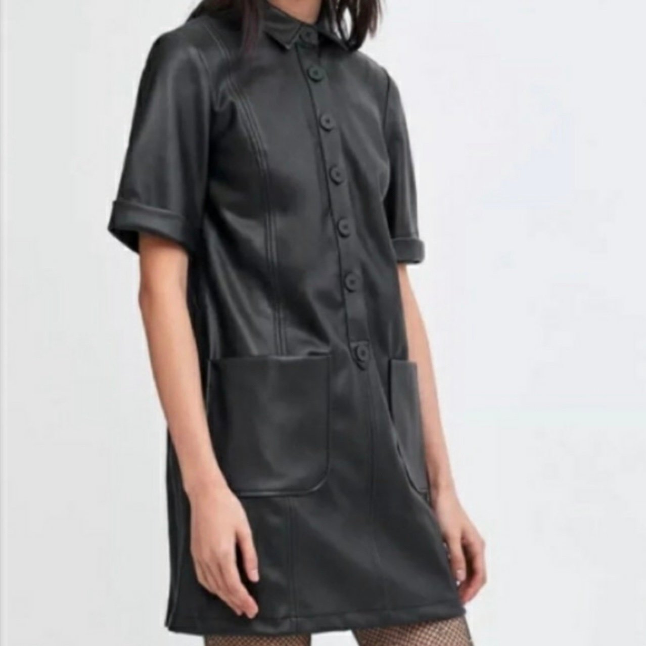 NWOT Zara trf Collection Faux Leather Dress