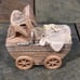 Vintage Carved Wood/Metal Stroller Carriage