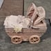 Vintage Carved Wood/Metal Stroller Carriage