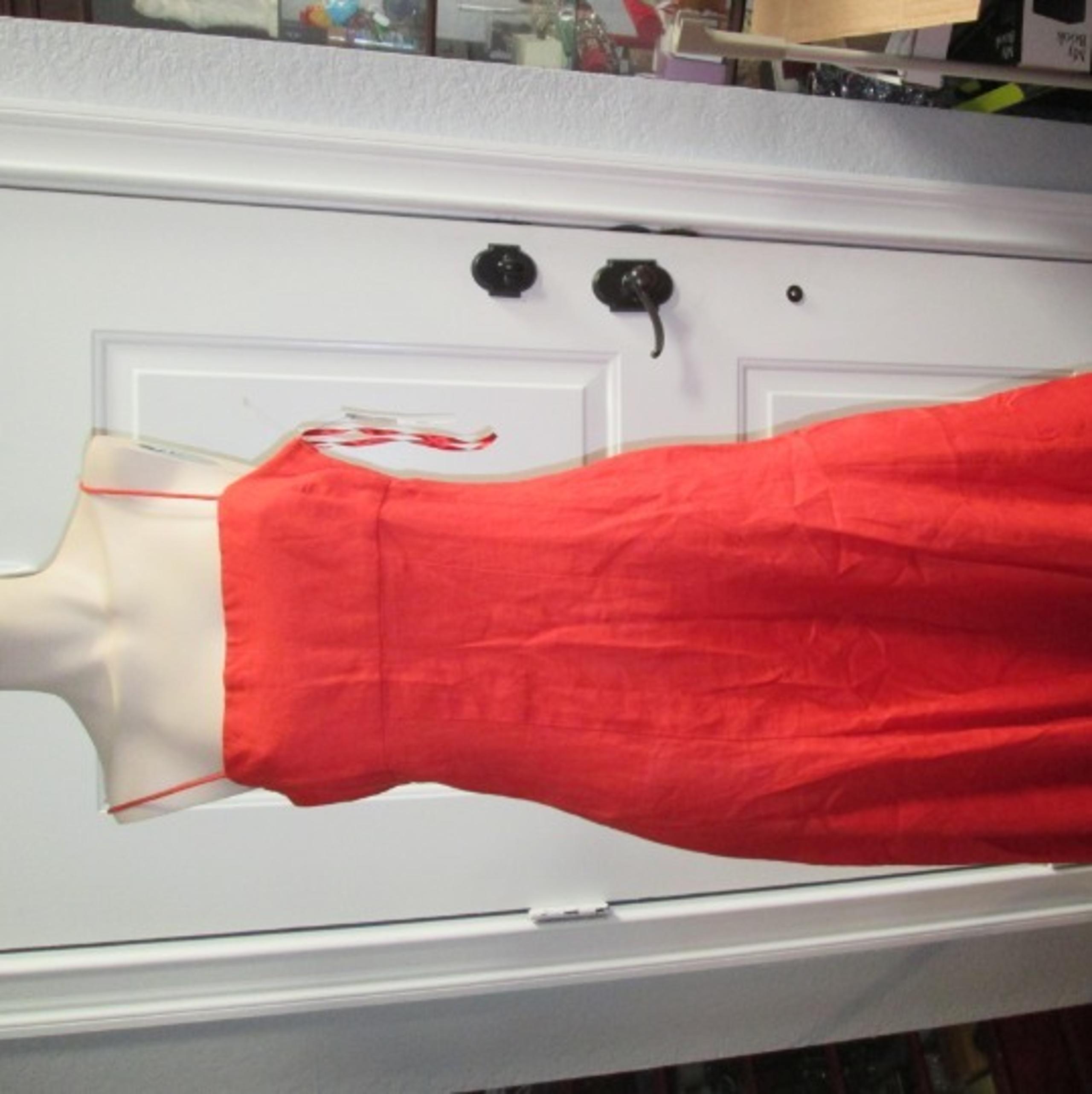 AMERICAN LIVING orange/red MIDI dress 8