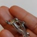 I Heart Mustache Brooch Lapel Pin Vintage Funky Unique Crystal Paved