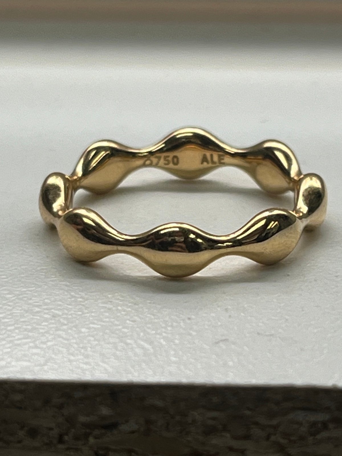 Authentic 18K (750) Pandora ALE Yellow Gold Ring
