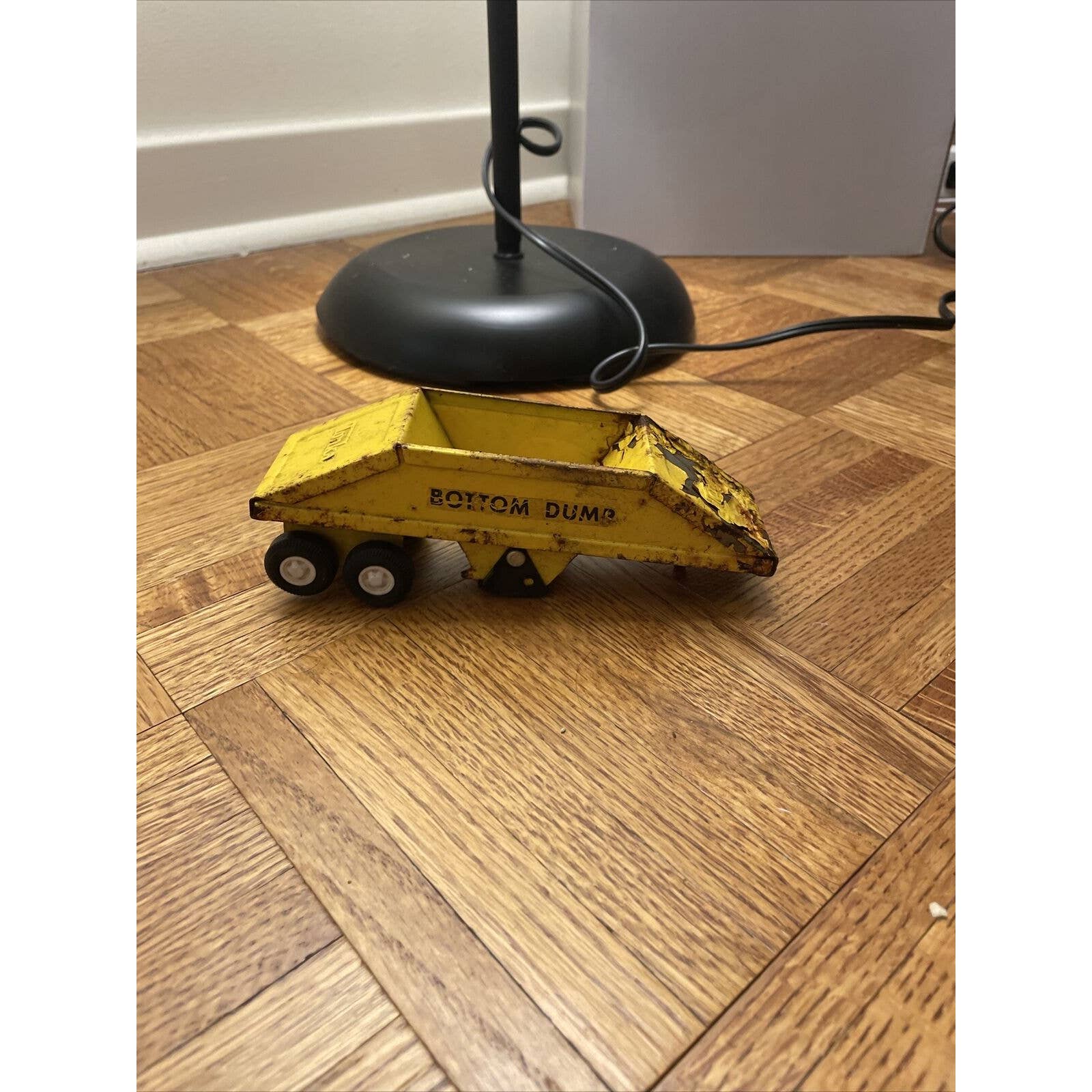 Vintage Yellow Tonka Tandem BOTTOM DUMP Trailer