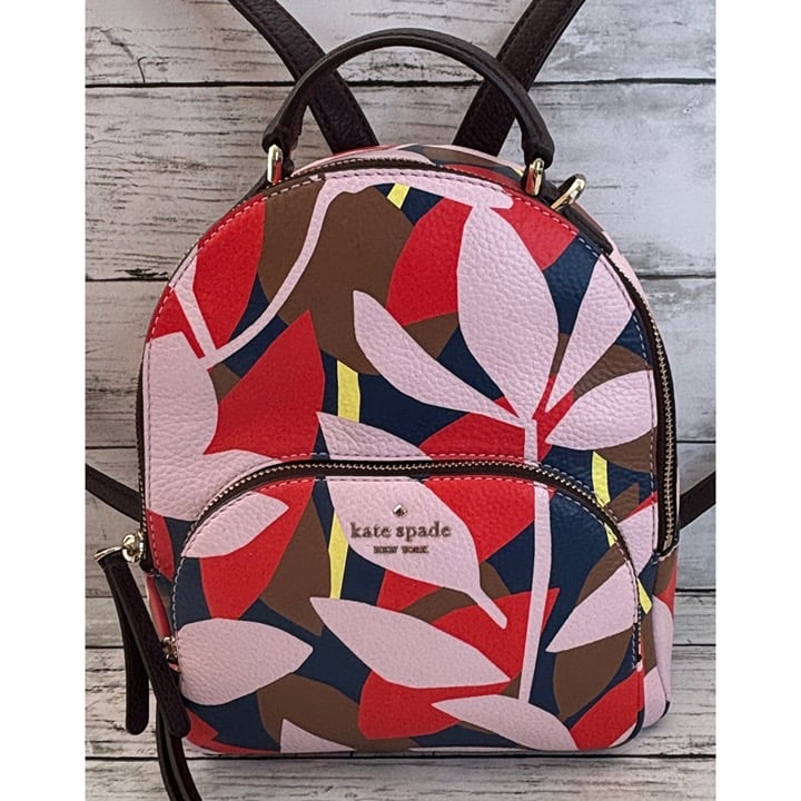 Kate Spade Medium Jackson Tropical Toss Pink Multi Backpack