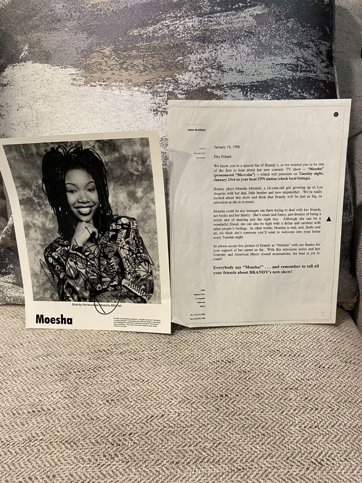 Brandy Norwood Moesha Signed Photo January 1996