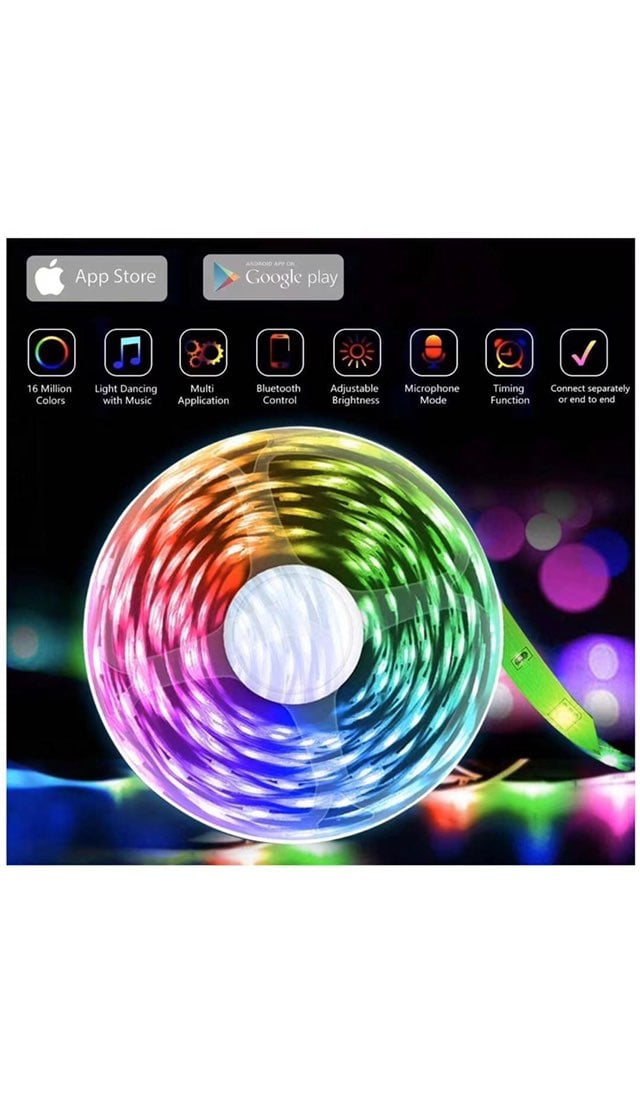 Led Strip Lights, 82ft/25m Long Smart Led Light Strips Music Sync 5050 RGB Color