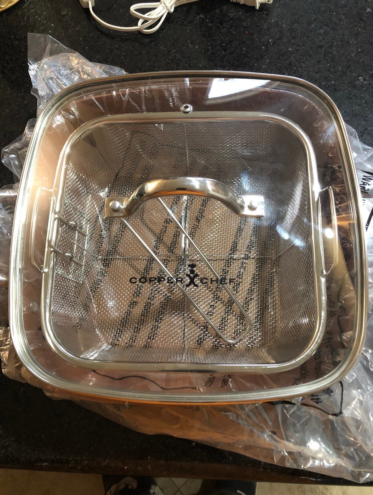 New Square Copper Chef fryer-reduced!