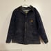Vintage Carhartt Blanket Lined Barn Coat Chore Jacket Size Large Blue/Brown