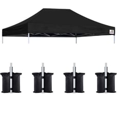 Canopy Top Gazebo Tent Cover Replacement Top Only (10x15, Black)