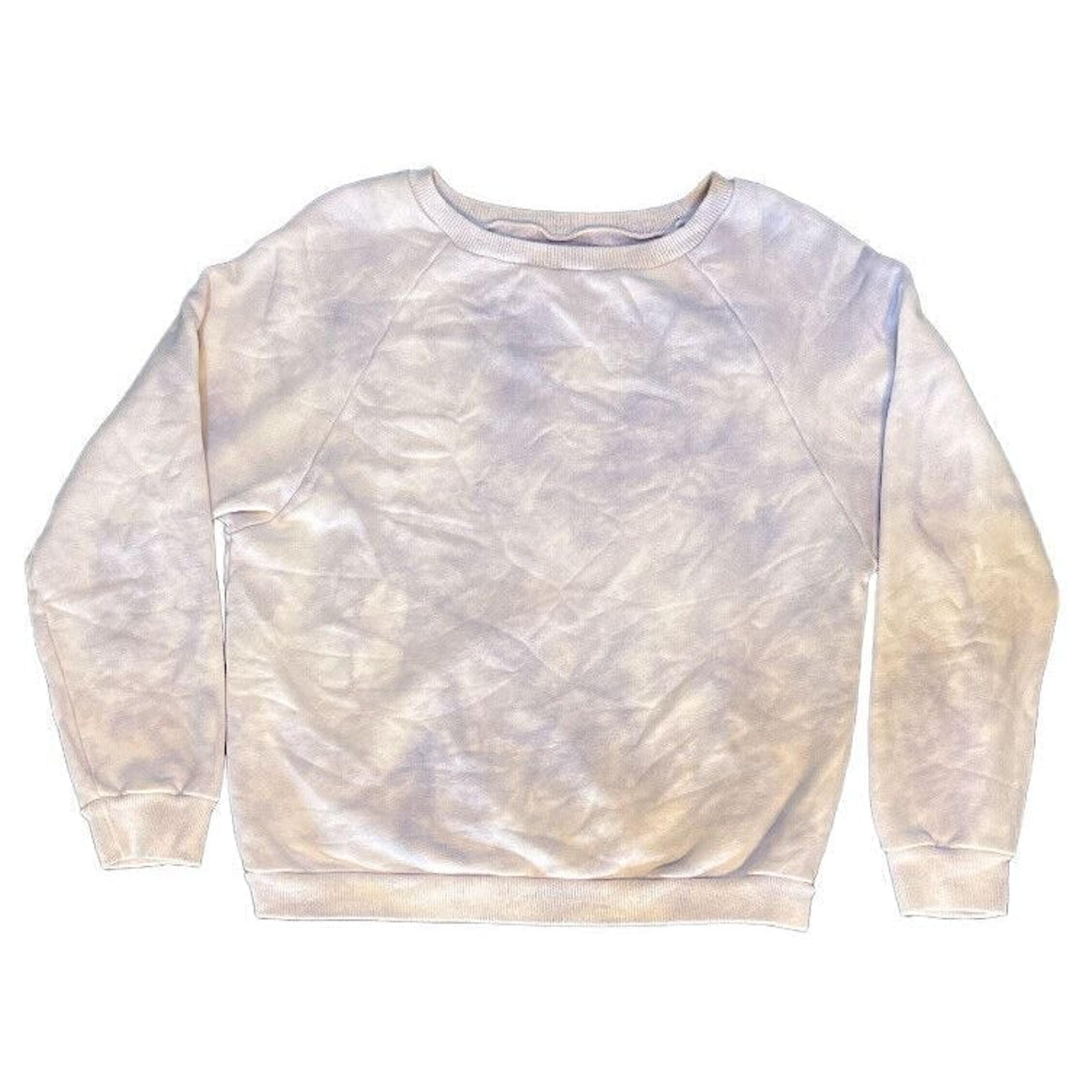 Nili Lotan Womens Classic Crew Neck Sweatshirt Light Lavender Tie Dye Size M
