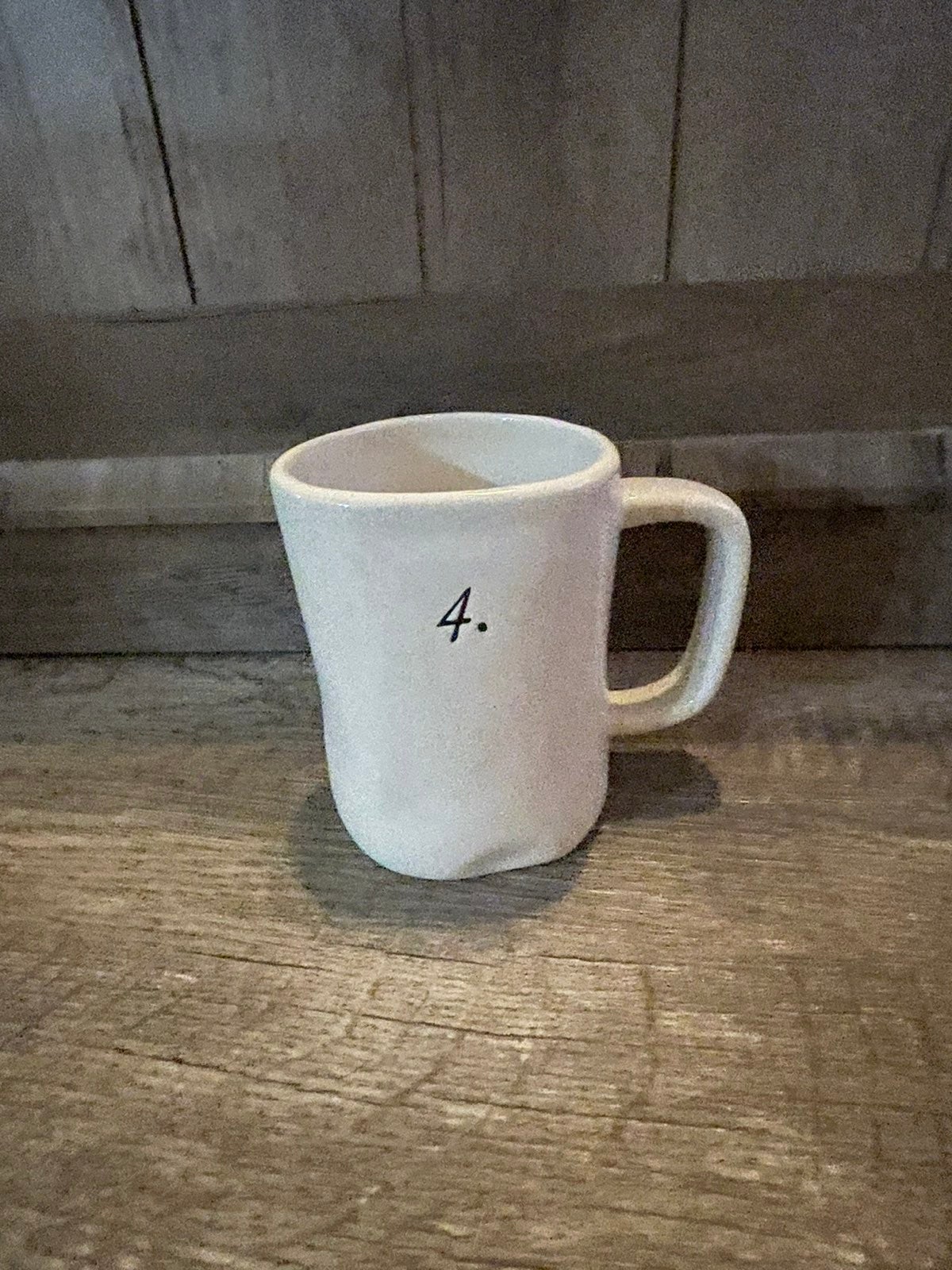 Rae Dunn number mug 4.