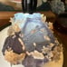 blue fluorite with double terminated dog tooth calcite specimen crystal