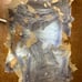 blue fluorite with double terminated dog tooth calcite specimen crystal