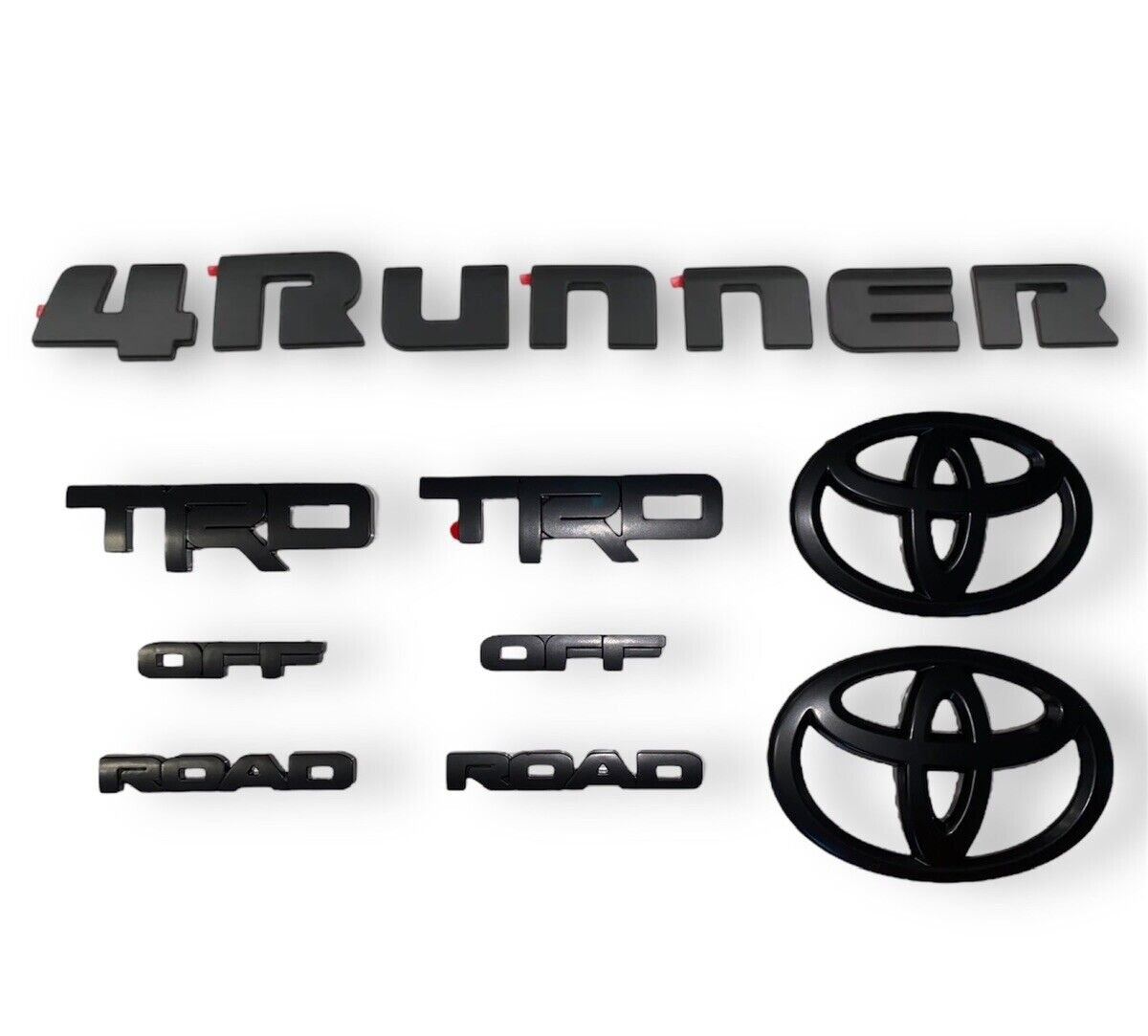 2010-2022 TOYOTA 4RUNNER TRD OFF ROAD BLACKOUT EMBLEM MATTE BLACL OVERLAY KIT