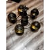 Vintage Brass Filigree Old Amber Glass And Wood Lighting