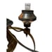 Vintage Brass Filigree Old Amber Glass And Wood Lighting