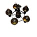 Vintage Brass Filigree Old Amber Glass And Wood Lighting