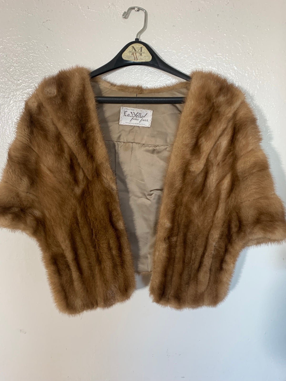 Vintage mink fur cape by La Belle fine furs