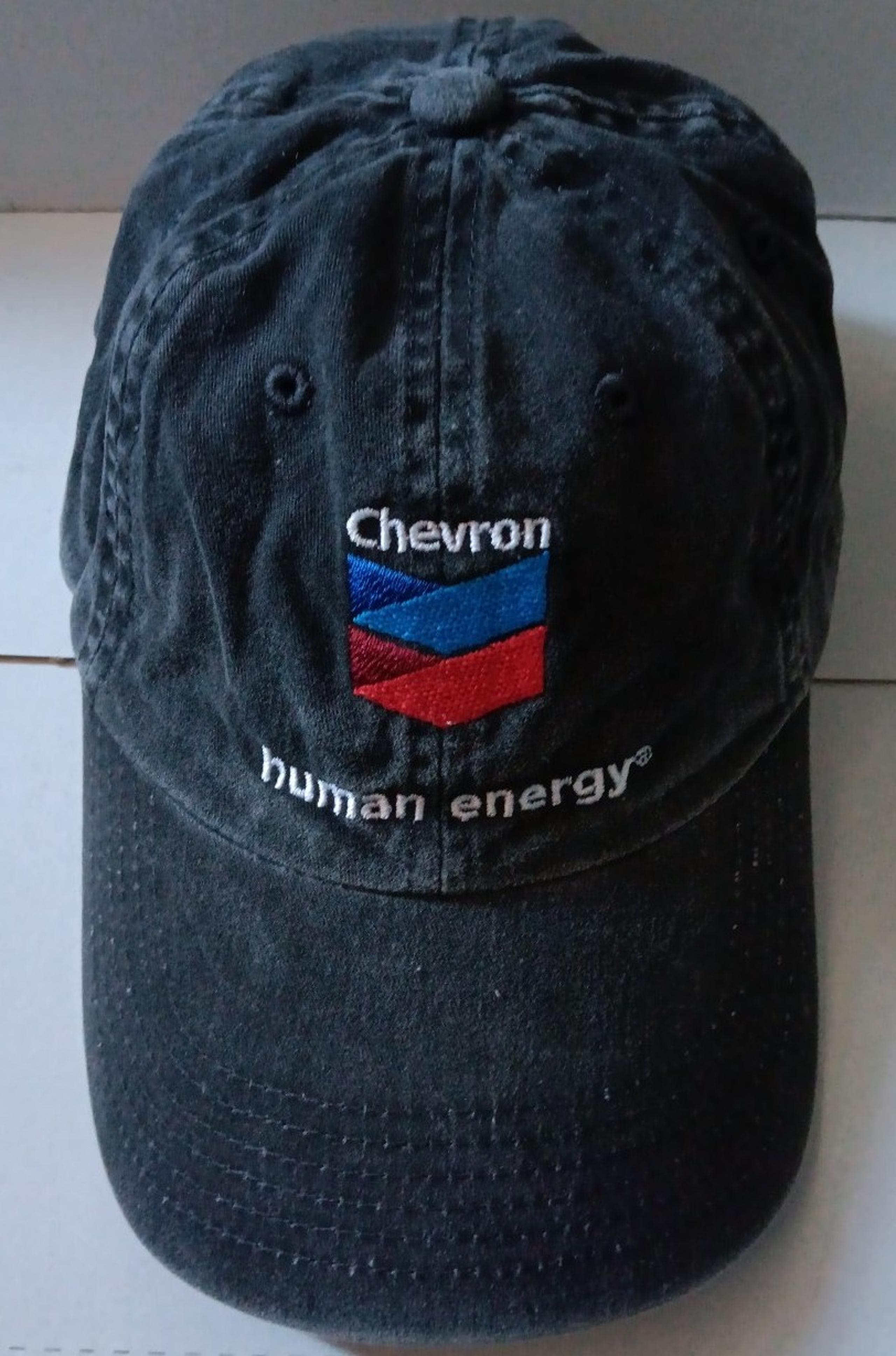 Chevron human energy Port & Company Mens Ajustable black hat cap