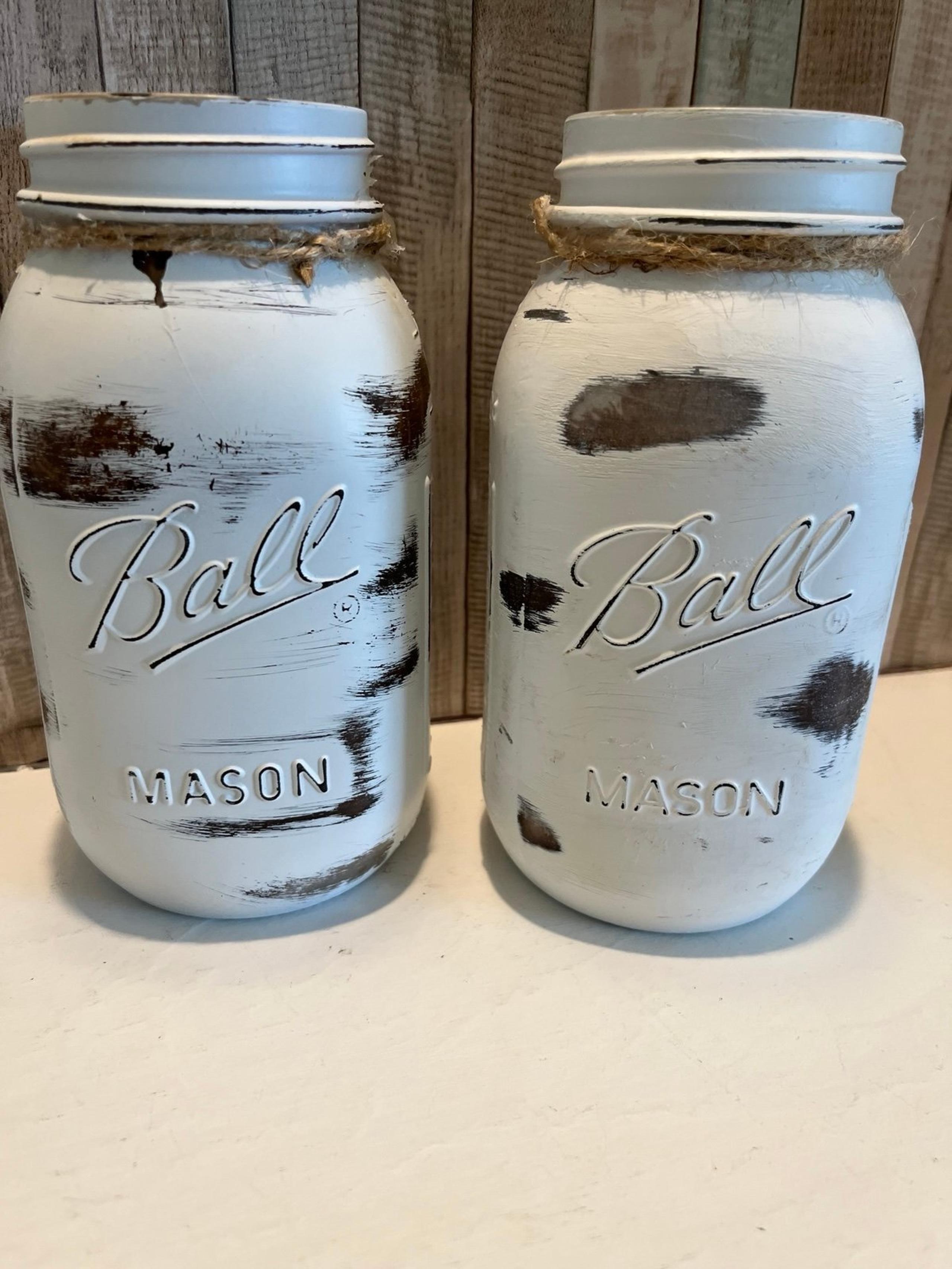 24oz Ball Mason jars custom painted