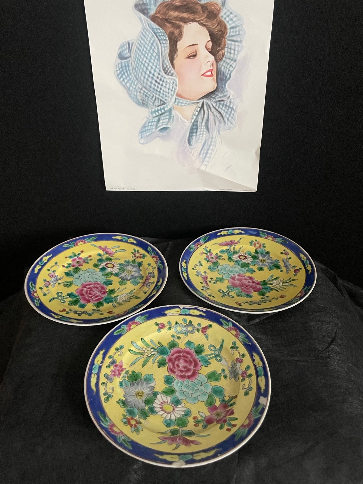 Vintage Asian plates