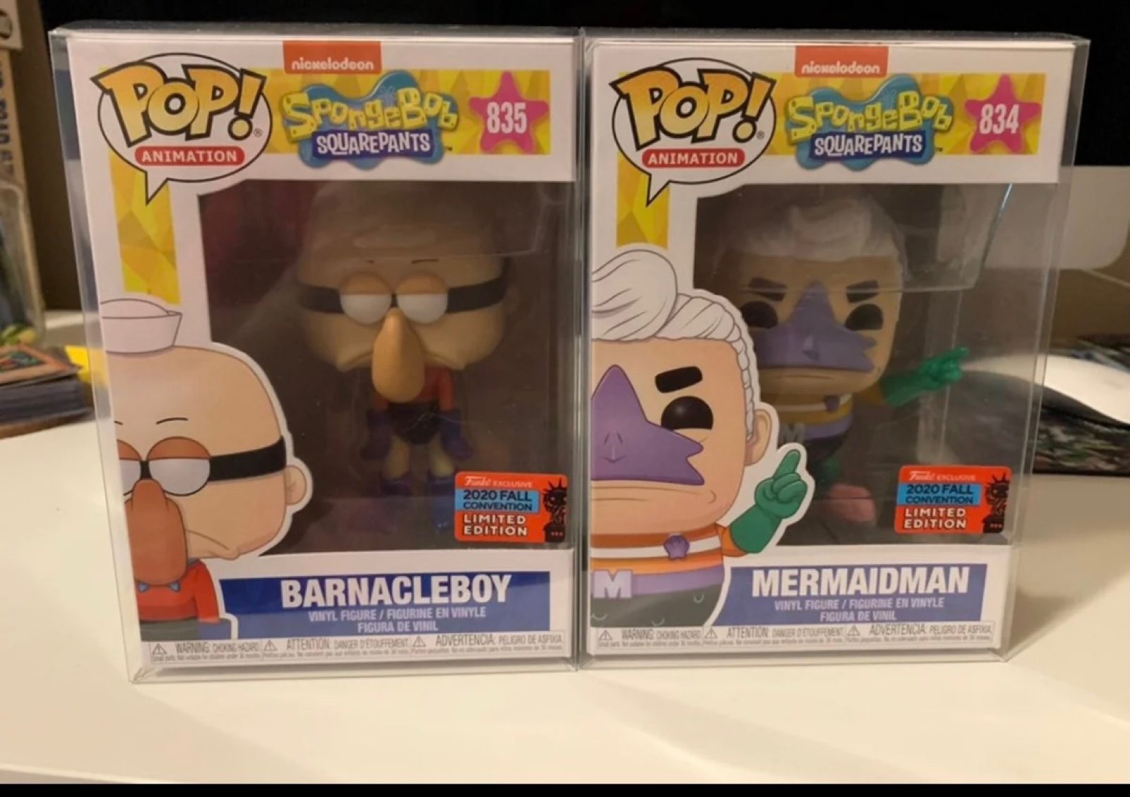 Mermaidman & Barnacleboy Funko Pops - Mint condition