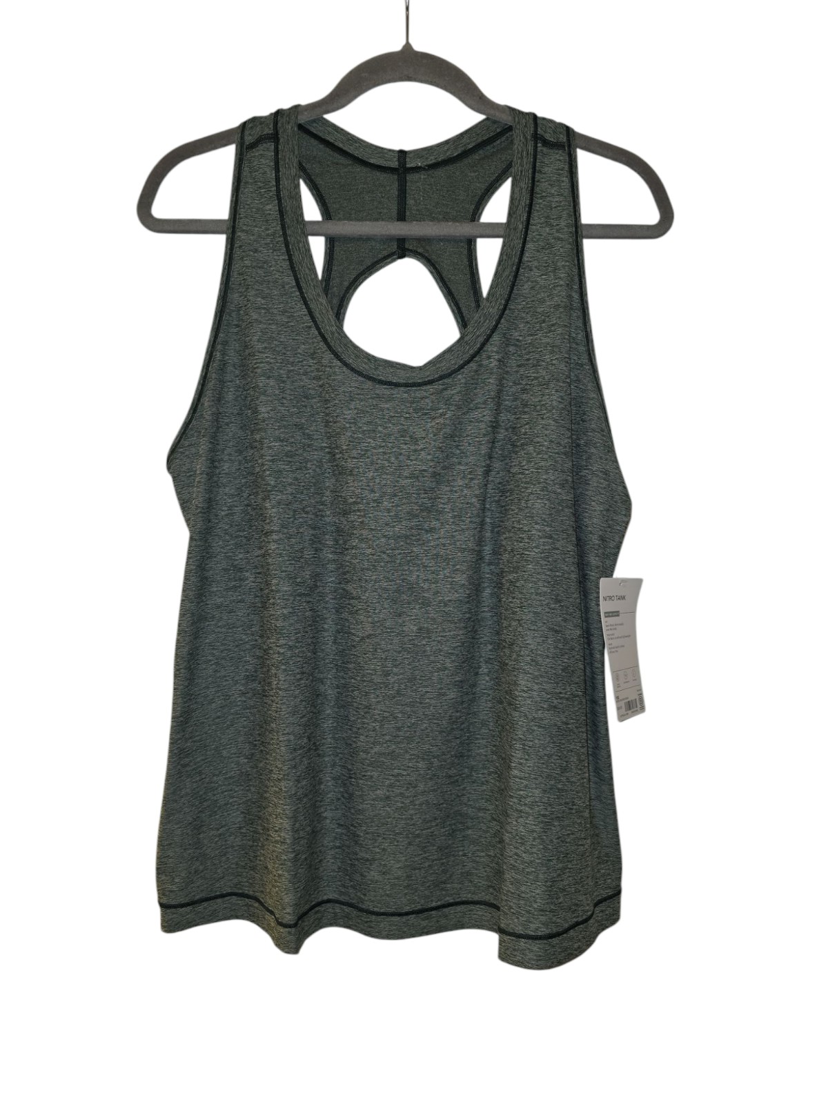 Athleta, NWT, Nitro Tank, Semi Fitted, Keyhole Back, Color: Heather Swsk, Wom 1X