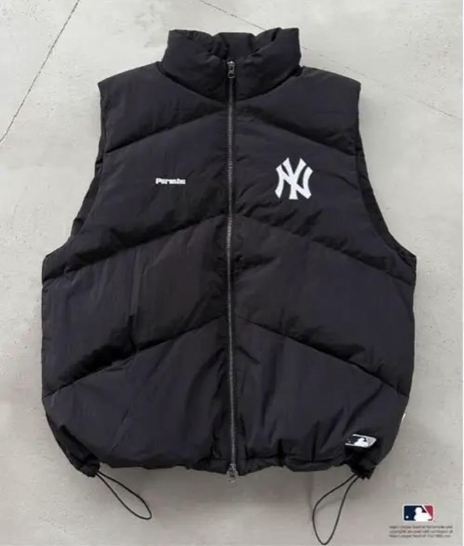 Perushu New York Yankees ダウンベスト 黒 Perushu New York Yankees Down Vest Black