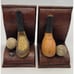 Golf Theme Heavy Duty Resin Book Ends Wood Look Flat Back with Club Ball Tee