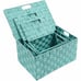 NEW 3 Woven Storage Baskets w/ Lid (3 Sizes) Turquoise (organize basket boxes