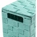 NEW 3 Woven Storage Baskets w/ Lid (3 Sizes) Turquoise (organize basket boxes