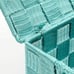NEW 3 Woven Storage Baskets w/ Lid (3 Sizes) Turquoise (organize basket boxes