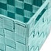 NEW 3 Woven Storage Baskets w/ Lid (3 Sizes) Turquoise (organize basket boxes