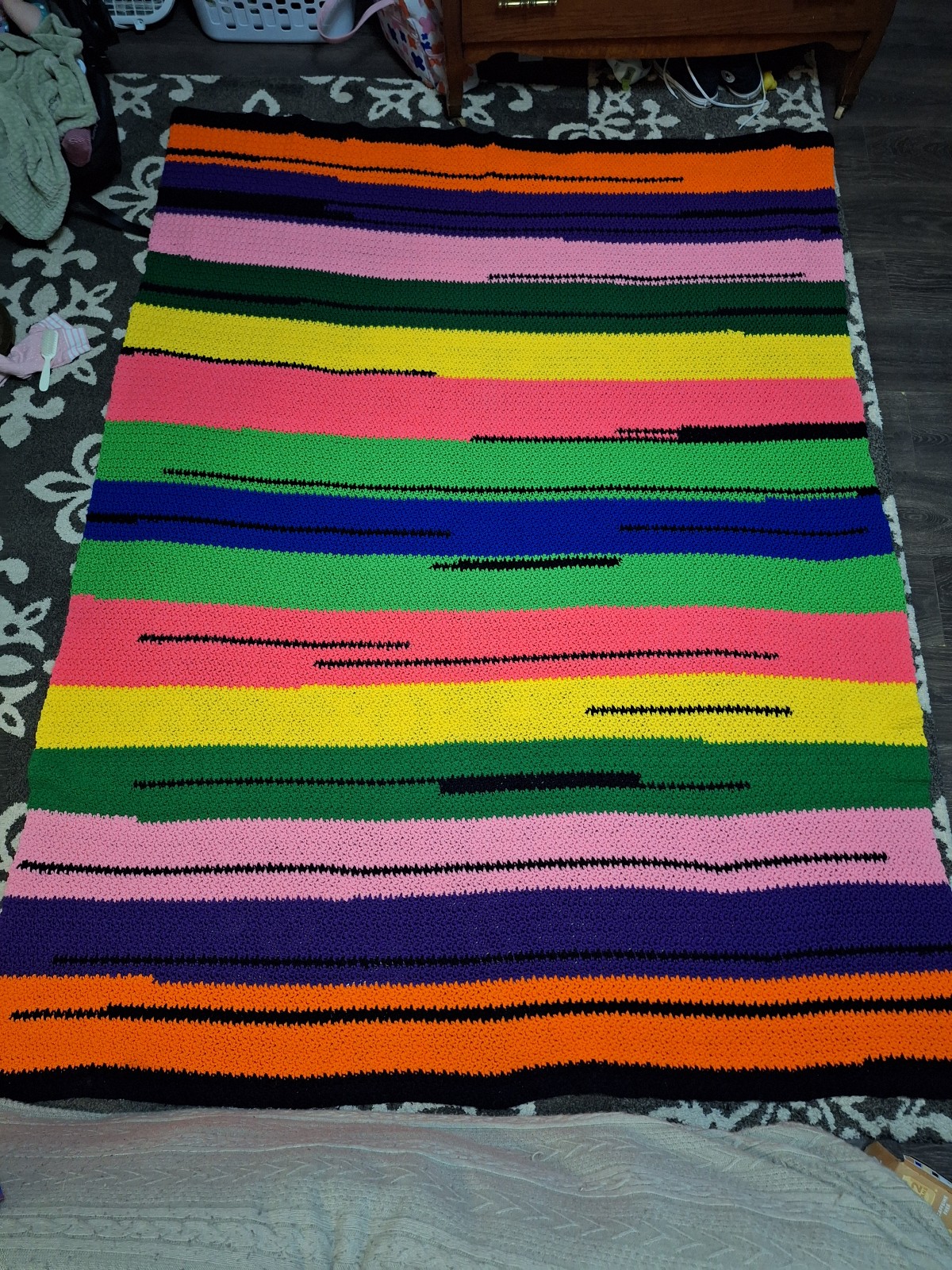 Large Crochet Blanket 65 x85