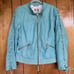 Vintage Scully Turquoise Leather Jacket Studded Y2K 90s
