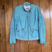 Vintage Scully Turquoise Leather Jacket Studded Y2K 90s