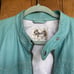 Vintage Scully Turquoise Leather Jacket Studded Y2K 90s