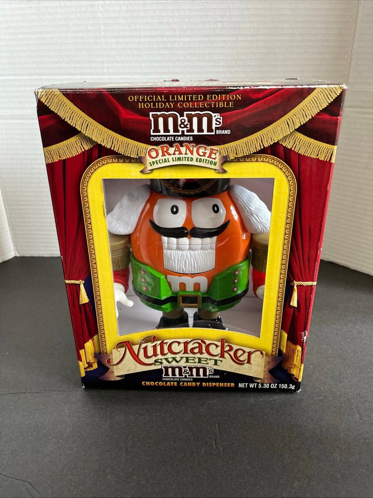 Official M&M Nutcracker Sweet Candy Dispenser Orange Limited Edition