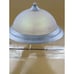 Hampton Bay Light Fixture Flush Mount Alabaster Glass Shade Satin Nickel Finish