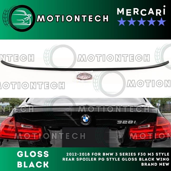 2012-2018 For BMW 3 Series F30 M3 Style Rear Spoiler Gloss Black Wing