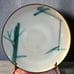 Genuine Stoneware by Kasuga Showa Japan Chop Plate Platter Bamboo White Flower