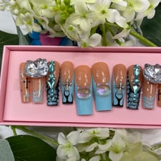 nails press on those nails is custom made nails gel nails with design